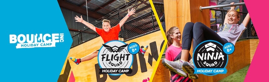 School holiday activities during summer school holidays 2023 for 8+ year olds at BOUNCE.