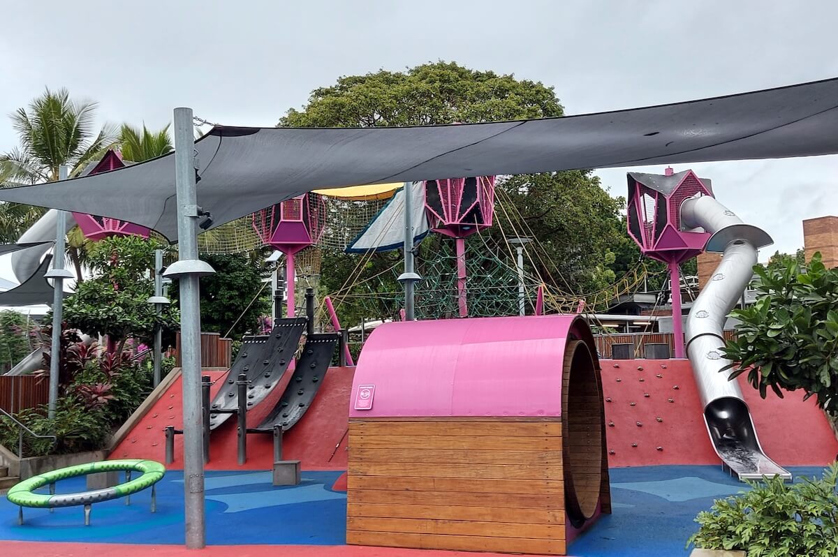 Riverside Green Playground in South Bank is one of the best playgrounds in Brisbane City.