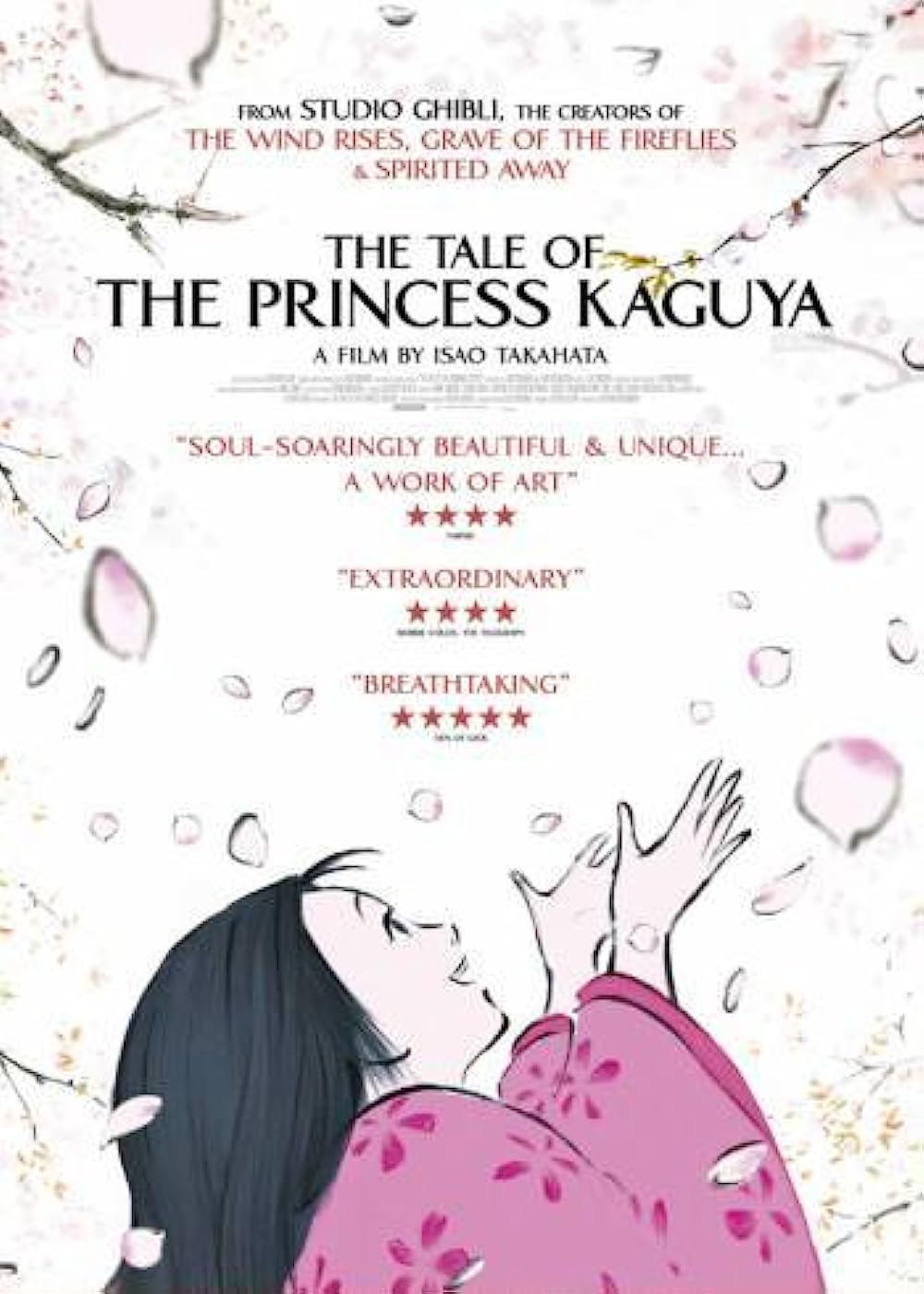 Watch The Tale of the Princess Kaguya today, it's one of the best Studio Ghibli movies. Recommended for 9+ year olds.