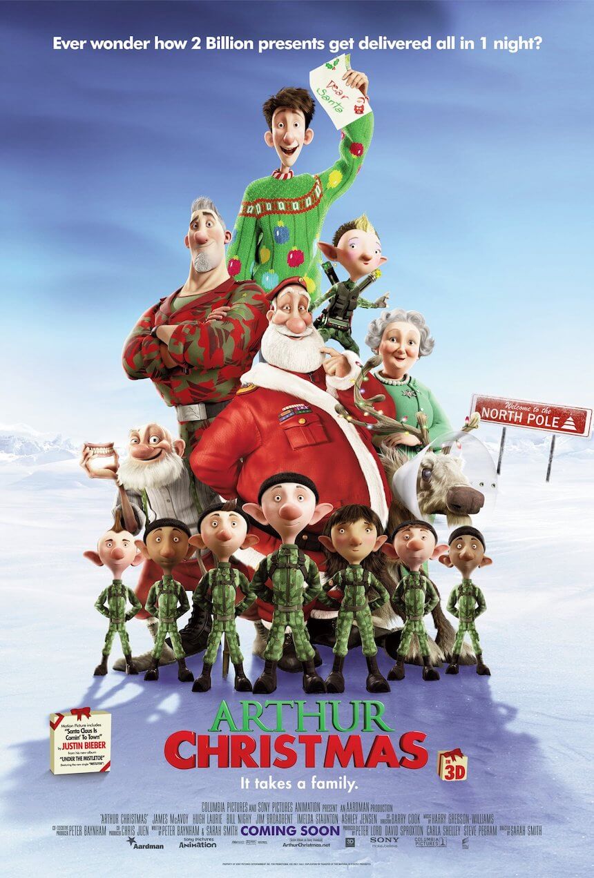One of the best family movies of all time: Arthur Christmas (2011) - G / 6+ year olds.