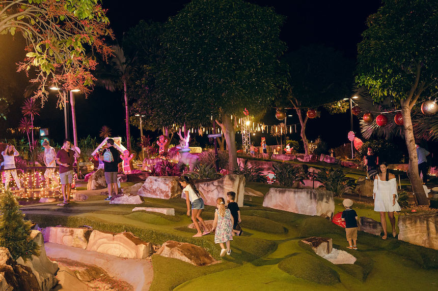 Boulders & Badlands Mini Golf - The Club Parkwood Village is open from 8 am until late at night.