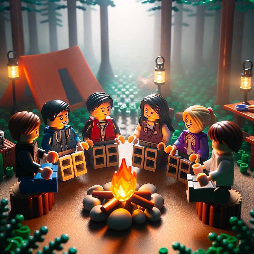 Summer camping memories turned into LEGO characters with Brick Yourself.