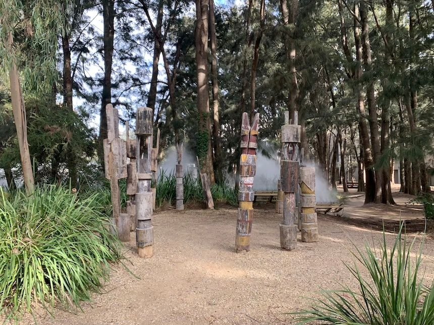 Free school holiday activities: Canberra Sculpture Garden - one of the best Canberra bush walks and picnic spots.