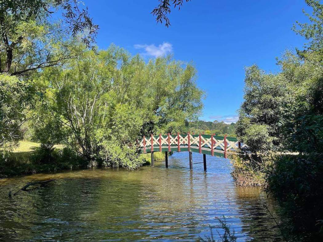 A must-do in Daylesford is taking a photo on the Lake Daylesford bridge.