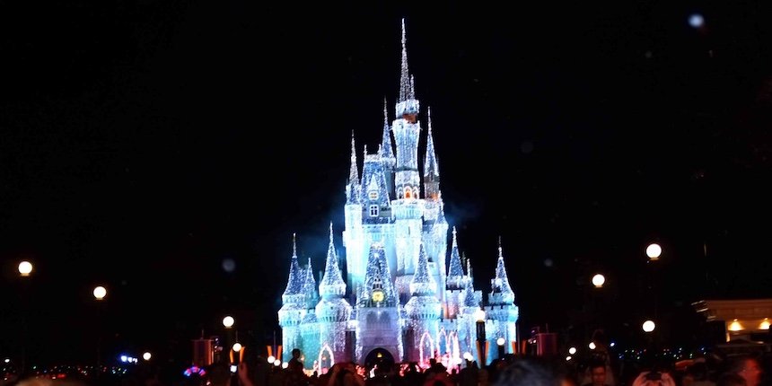 Walt Disney World Orlando at night.
