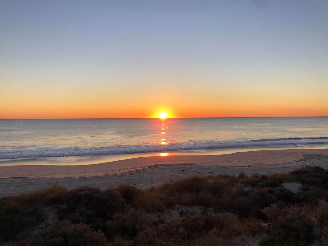 A beautiful Perth sunset at Floreat Beach Perth nature walks.