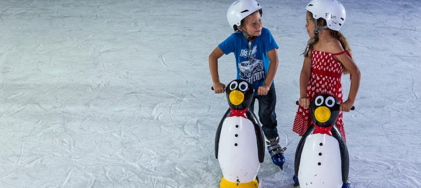 Gold Coast Ice Rink is perfect for families with kids aged 2+ and has adorable penguin skating aids.