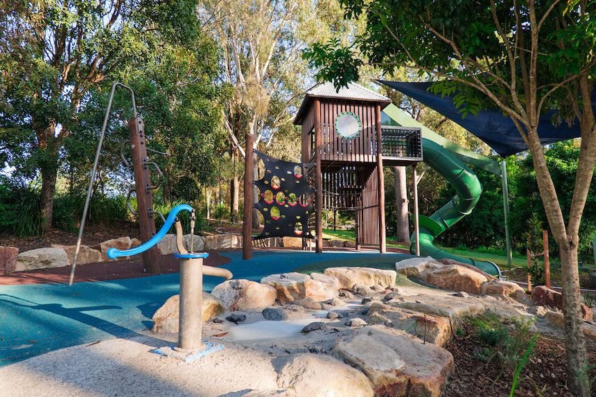 Grinstead Park, one of the best Brisbane parks with water play.