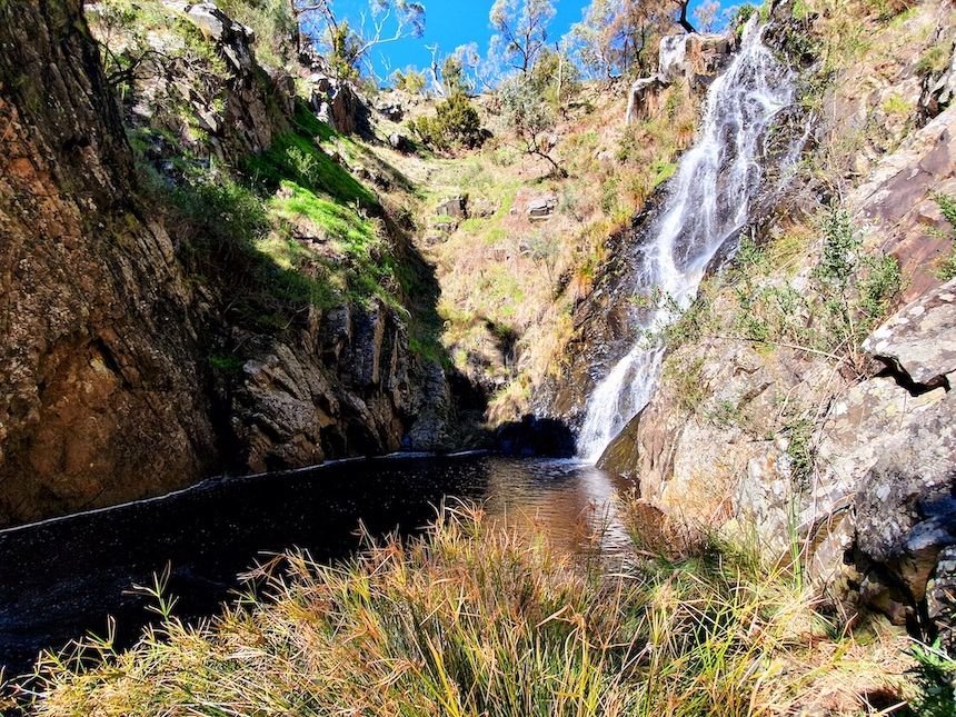 Ingalalla Falls, Second Valley Forest Reserve, Fleurieu Peninsula, South Australia.