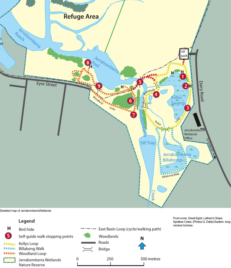 Jerrabomberra Wetlands map.