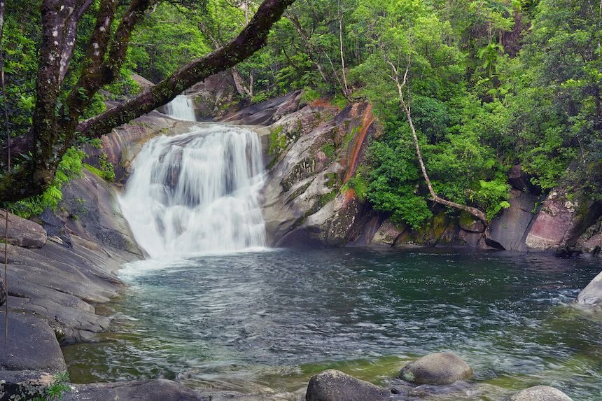 Stunning Josephine Falls in Cairns, swimming holes & a natural waterfall slide.