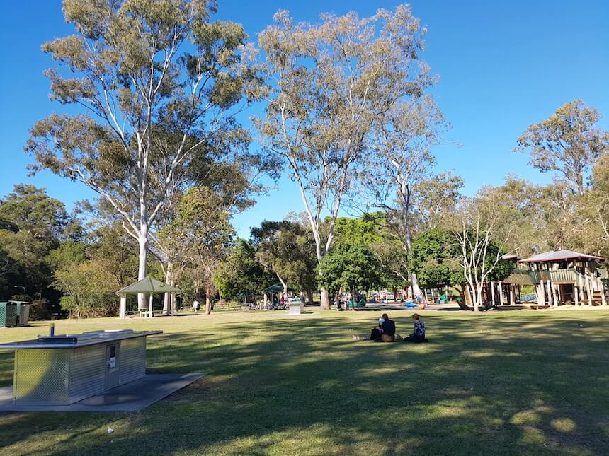 Plenty of open space to run around & lots of picnic areas with BBQs @ Kalinga Park in Brisbane.