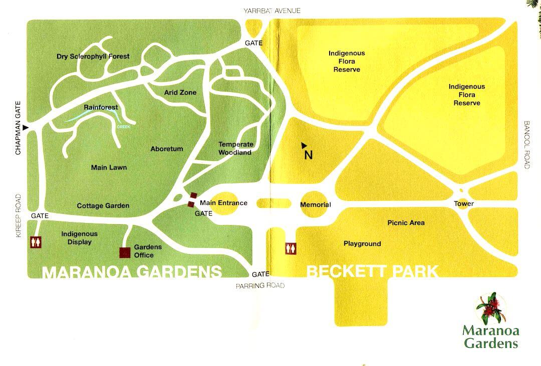 Maranoa Gardens Map.