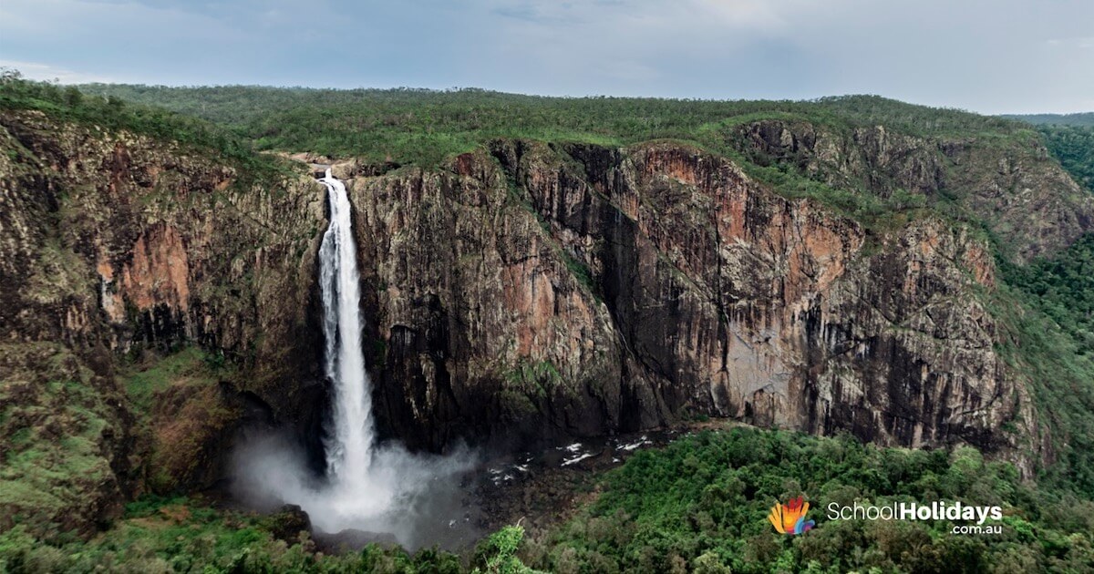 Wallaman Falls in Queensland is one of the most amazing waterfalls in Australia kids will never forget.