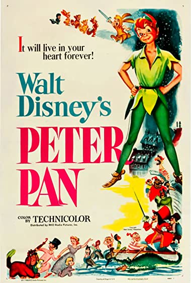 Peter Pan, release date: 5 February 1953.