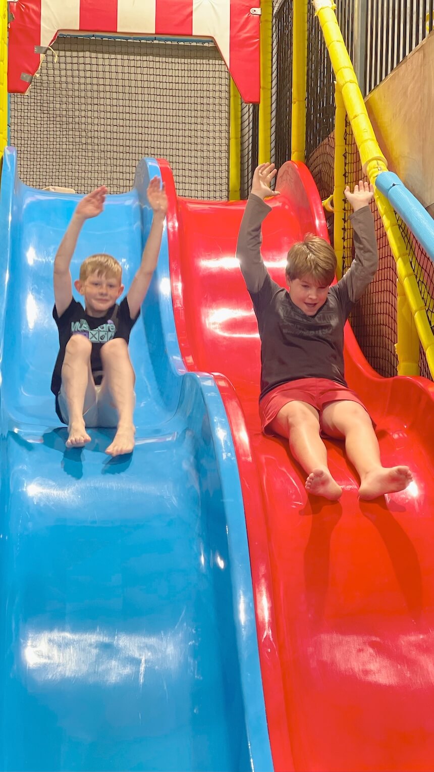 Revolution Sports Park in Brisbane North features slides, trampolines, airbags, Ninja ramps, rock climbing walls and a dedicated toddlers area.