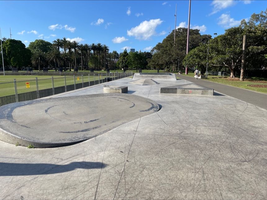 Russell Crowe Skatepark at Redfern Park in Sydney.