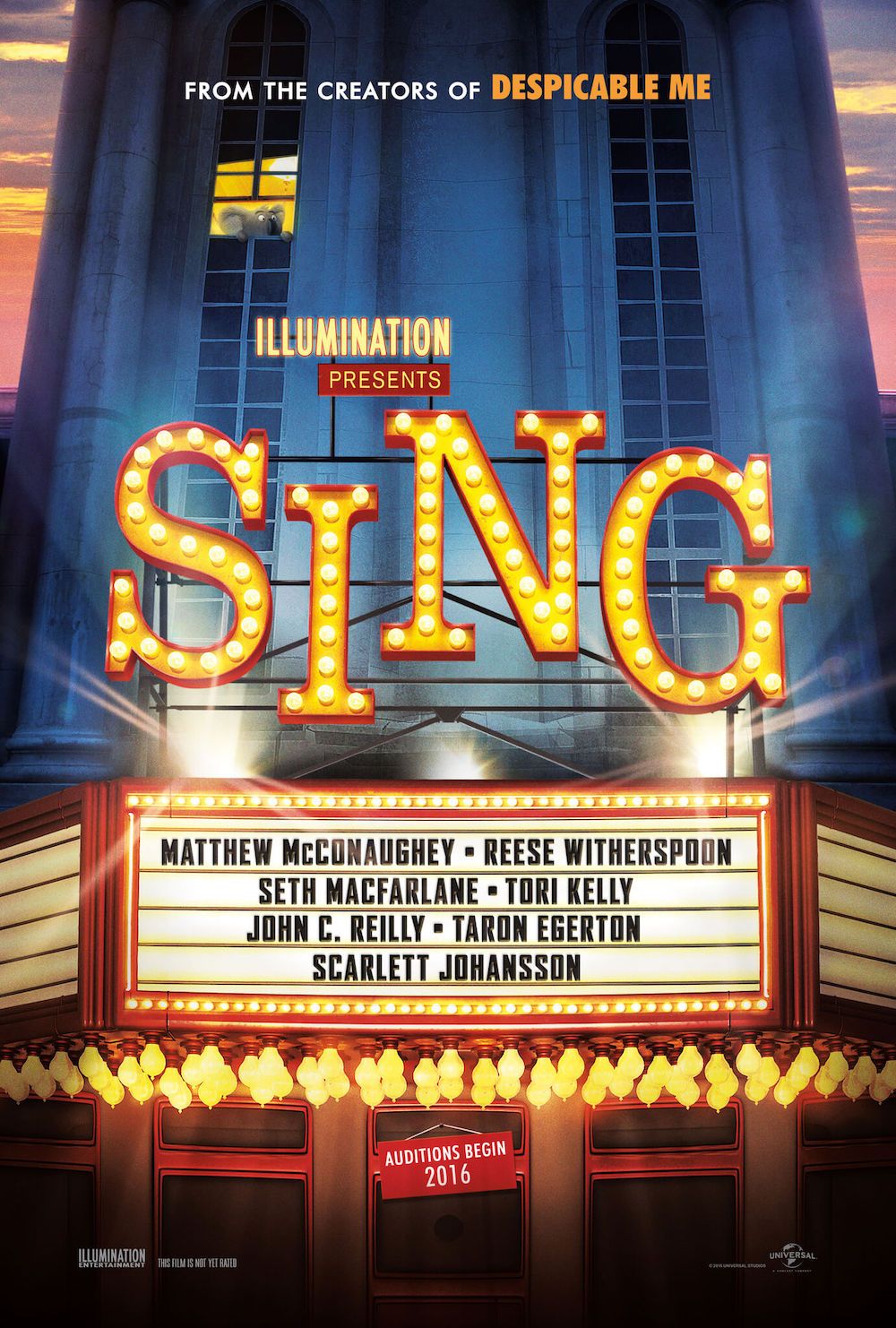Watch Sing on Netflix, it's one of the best movies for 7 year olds on Netflix.