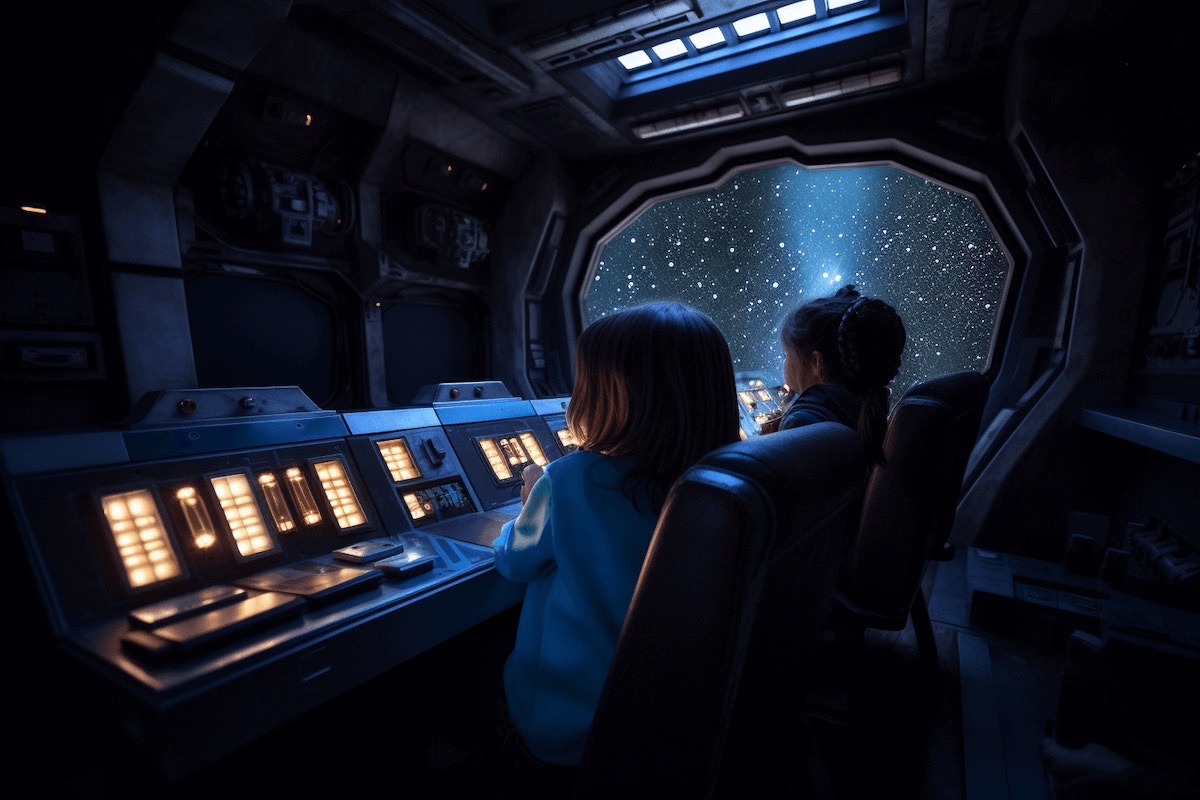 Star Tours Ride at Disneyland in 2024.