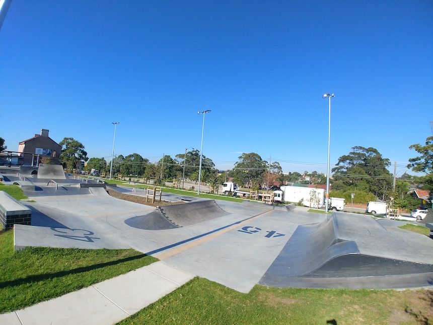 Sydenham Green Skatepark in Sydney, NSW.