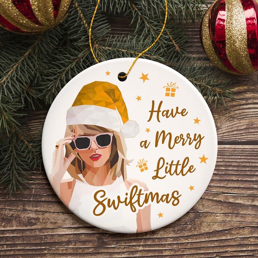 Taylor Swift Christmas Ornament.