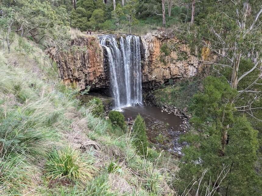 The spectacular Trentham Falls in Victoria, a fun things to do with your family near Melbourne.