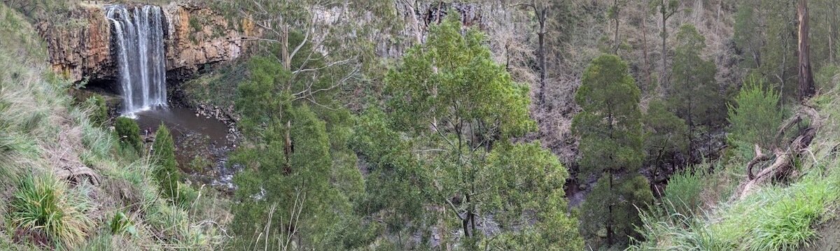 The Trentham Falls viewing platform is a short and easy walk from the car park.