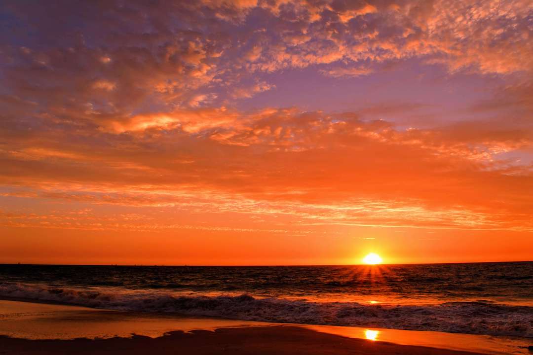 Look at that sunset in Trigg Beach - truly one of the best Perth beach sunsets.