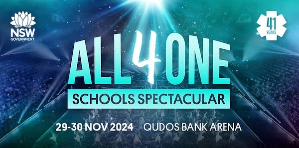 What's on in Sydney for families: 2024 Schools Spectacular event, featuring over 5,000 students (kindergarten to Year 12), from over 400 NSW schools