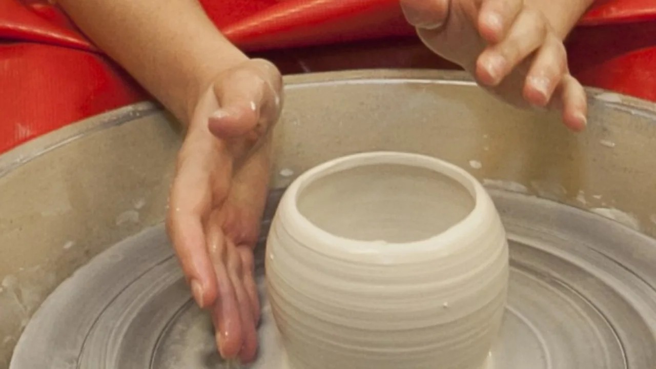 What's on in Sydney for families: kids wheel throwing at Pine Street