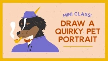 Fun online courses: Learn how to draw quirky pet portraits